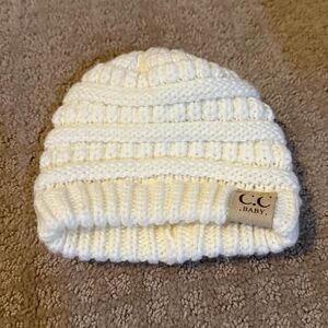 Cc beanie hat outdoor baby cream knit